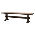 thumbnail image 4 of Pemberly Row Wood Trestle Bench in Natural Honey and Espresso, 4 of 7