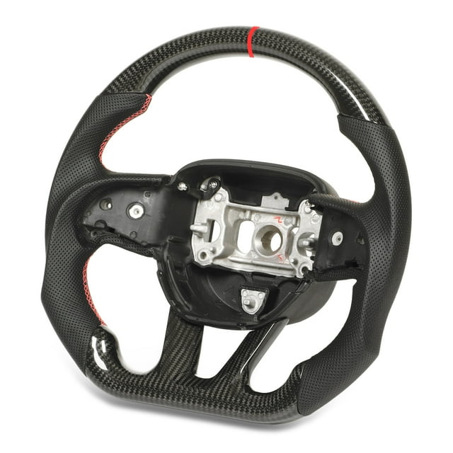 Reemplazo de volante de fibra de carbono seco Bling Bling para Dodge Challenger Charger SRT HELLCAT 2015-2022