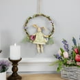 thumbnail image 3 of Northlight Girl Bunny Artificial Floral Mini Easter Wreath - 10" - Green, 3 of 6