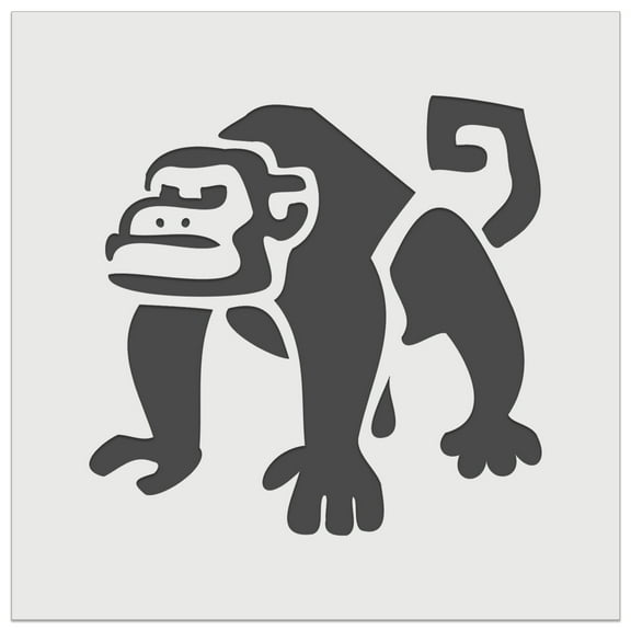 Grumpy Monkey with Curly Tail DIY Cookie Wall Craft Stencil - 5.5 Inch