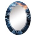 thumbnail image 2 of Designart "Canada Columbia Icelandscape Majesty" Canada Round Wall Mirror - Landscapes Oval Printed Decorative Oversized Mirror - Multiple Color Options, 2 of 4