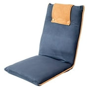Chaise de sol bonVIVO - Sièges rembourrés pour enfants et adultes avec dossier réglable - Bleu et beige