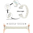 thumbnail image 3 of Wearlizer Elastic Band Compatible with Fitbit Versa 3 / Sense Bands, Slim Cute Solo Loop Braided Strap Stretchy Woven Wristband for Versa 3 / Sense Watch (White, L), 3 of 6