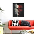 thumbnail image 4 of Sikiie Red And White Screaming Demon Skull Print Canvas Decorative Hanging Painting, Anti-shrinkage Hanging Frame, Suitable for Home, Office Wall Decorations, 4 of 6