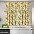 thumbnail image 3 of Sunflower Daisy Floral Valance Set | 35.8" Tier Curtains | Rustic Country Window Curtains | Ideal for Living Room, Bedroom, Bathroom, 3 of 4