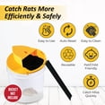 thumbnail image 6 of HYEASTR Mouse Trap Flip Lid Mice Rat Trap, 5 Gallon Bucket Compatible Mouse Catching Traps for Indoor/Outdoor, Automatic Reset Flip Trap Safe Reusable Bucket Lid Rat Traps - 2 Pack, 6 of 9
