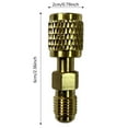 thumbnail image 2 of Refrigerant Brass Adapter for 1/4 in Quick Couplers Brass AC Connector for R32 R454B Refrigerant Durable Metal Construction HVAC Tool Accessory, 2 of 7