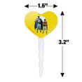thumbnail image 6 of Batman and Robin Heart Love Cupcake Picks Toppers Decoration Set of 6, 6 of 7