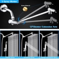 thumbnail image 4 of All Metal 12 Inch Rain Shower Head with Handheld Combo High Pressure Square, 4 of 7