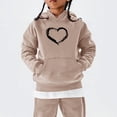 thumbnail image 2 of Mercatoo Heart Print Hoodie for Girls Cute 1reppy Hooded Sweatshirt Winter Oversized Long Sleeve Pullover Tops, 2 of 6