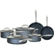 Bialetti Sapphire Hard Anodized Nonstick 10-Piece Oven-Safe Cookware Set, Gray
