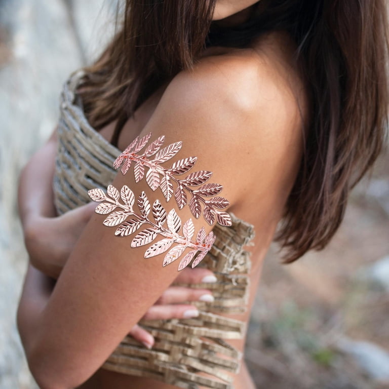 Adjustable Leaf Arm Bracelet - Gold Greek Roman Style Upper  display picture 2