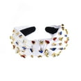 thumbnail image 1 of Fiudx Diadema de Cristal, Banda de Tela Suave con Brillo, Diseño de Nudo Elástico Brillante, Antiarañazos, Cómoda y Segura para Cuero Cabelludo, de Uso Diario, para Desmaquillarse y Lavarse La Cara,, 1 of 2