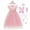 Pink, variant on IBTOM CASTLE Girl Princess Ice Queen Elsa Fancy Dress Up Carnival Cosplay Costume Sequin Snowflake Colorful Tulle Tutu Halloween Christmas Birthday Party Outfit 2-3 Years Gradient Pink