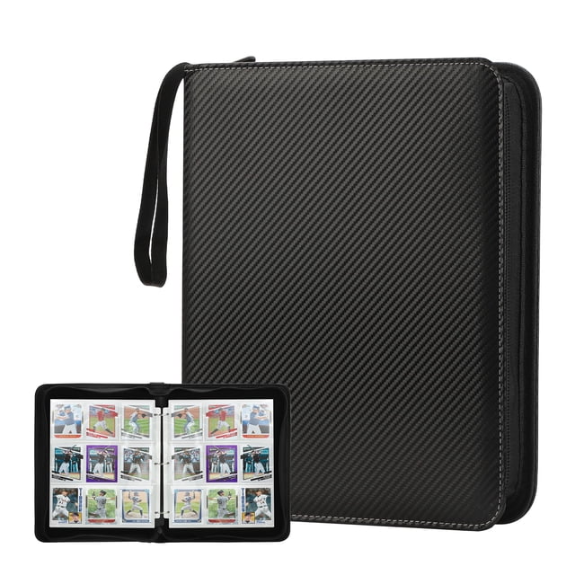 Carpeta para tarjetas coleccionables MOSLA, 9 bolsillos, piel sintética Premium 720