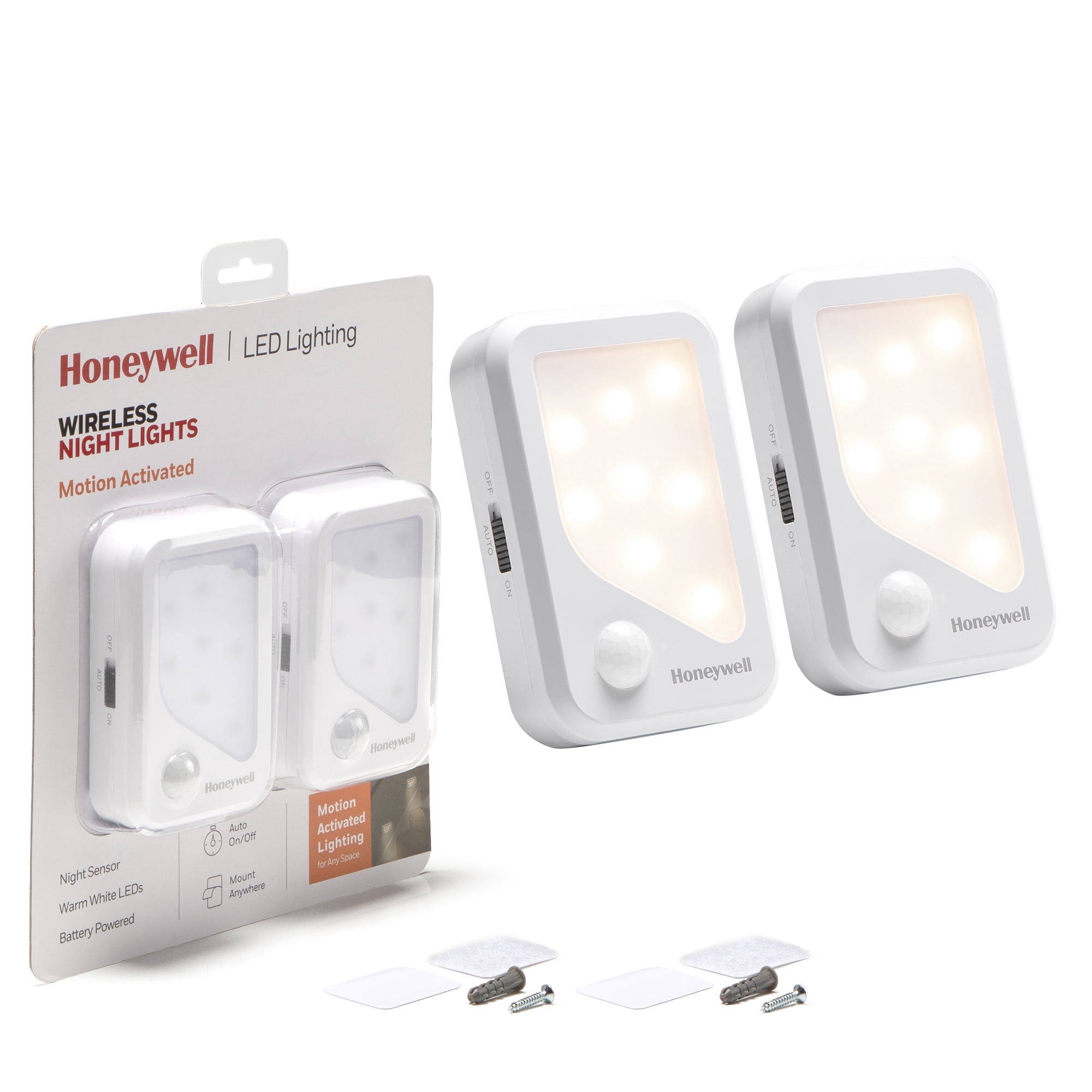 Honeywell Wireless Motion Activated LED Night Lights, Battery Powered