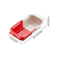 thumbnail image 3 of Oefntac Multi Functional Kitchen Vegetable Dehydration Basket Color Blocked Spin Dryer Salad Spinner Storage Strainer, 3 of 6