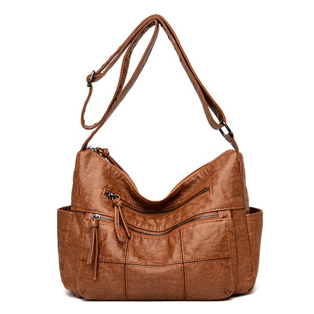 Bolso cruzado de cuero suave para mujer, bandolera de diseñador, de lujo, 2021 Fivean unisex