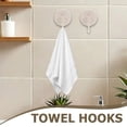 thumbnail image 3 of CATIEBYE 4Pcs Strong Suction Cup Hooks White Multipurpose for Glass Tiles Mirrors Bathroom Use, 3 of 8