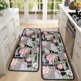 thumbnail image 4 of Kitchen Rugs Sets Of 2,Pioneer Flower Floral Print Pattern Anti Fatigue Kitchen Mat Rugs Non Slip Washable,Decorative Kitchen Floor Mats for Kitchen,Sink,Laundry,17X47 Inch, 4 of 5