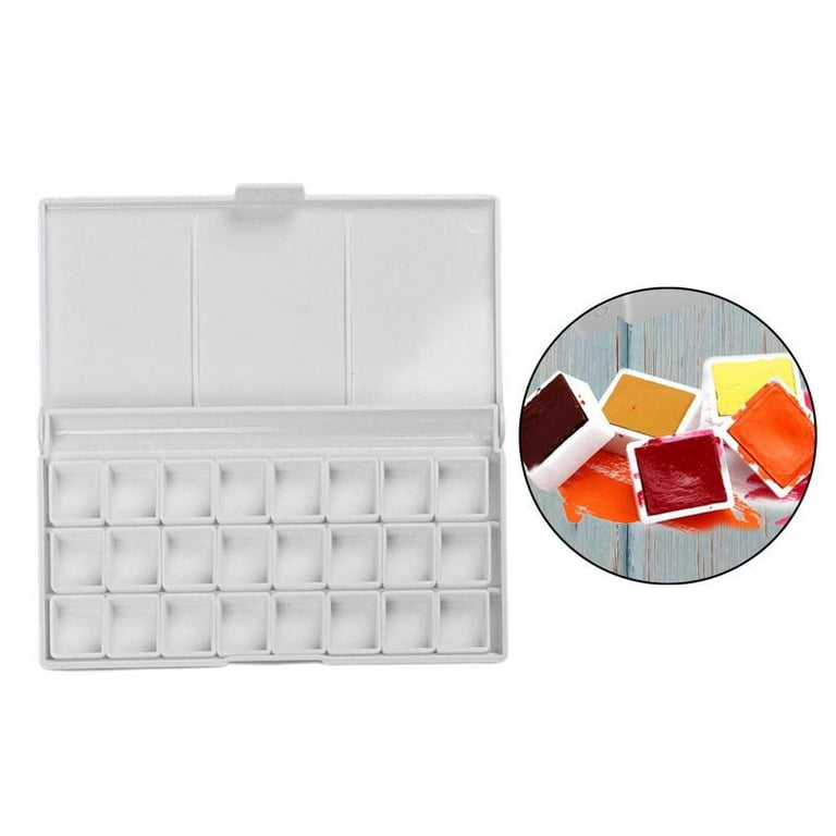 24-Grid Foldable Painting Palette Tray Artist Watercolor Oil Acrylic  Folding Paint Palettes Tray