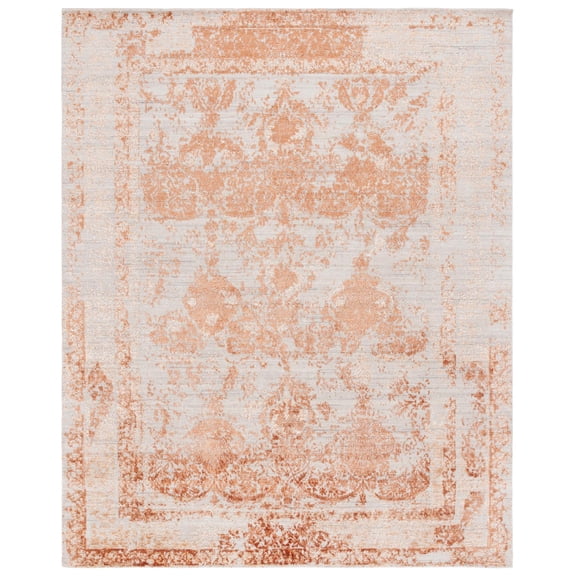 Safavieh Bedford 9'-0" x 12'-0" Wool Hand Loomed Rug in Beige / Rust