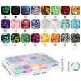 thumbnail image 2 of Sequins Crafts, 24 Colors 5mm 21600 Pieces Sequins Compatible with Crafts with Box, Colorful Sequins Compatible with DIY, Making Wedding Decoration, 2 of 5