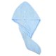thumbnail image 5 of Toallas para el cabello, paquete de 2, microfibra, secado rápido, para cabello largo, grueso y rizado, suave y absorbente, color azul cielo., 5 of 5