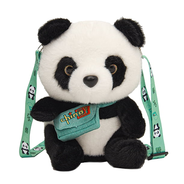 3161 Bolso Bandolera Un Hombro Con Panda Tridimensional Felpa Suave Dibujos Animados Bonitos (estilo 1) Correas