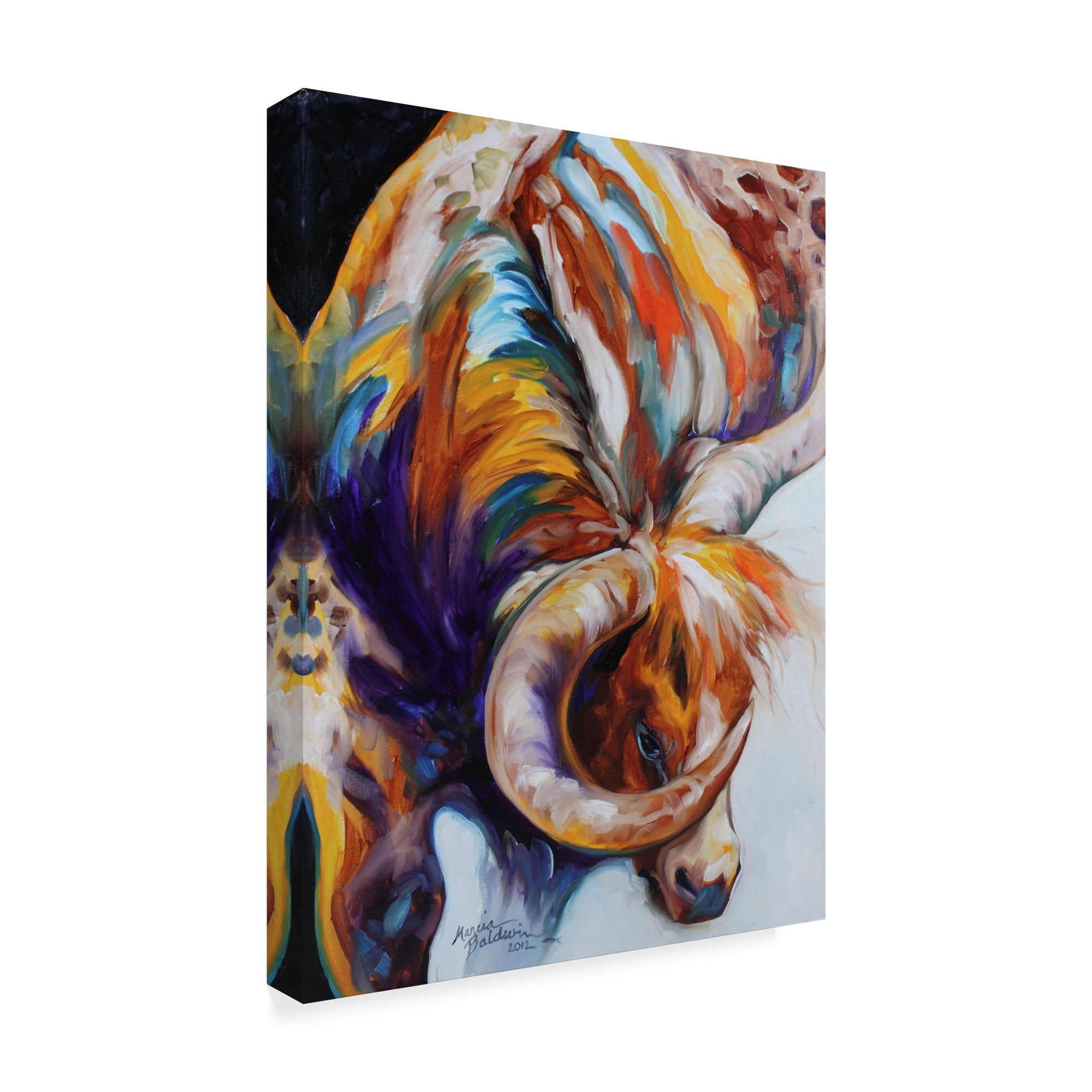 Trademark Fine Art 'Longhorn Abstract' Canvas Art by Marcia Baldwin