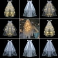 thumbnail image 5 of XYAIYT LED Bridal Wedding with Hair Clip Glowing Headpiece Light Up Two Tier Design for Parties Weddings Concerts Halloween Events Includes Batteries and Adjustable Modes, 5 of 8