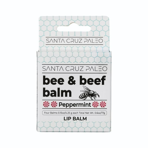 Bálsamo labial Santa Cruz Paleo, sebo de res y cera de abejas alimentadas con pasto