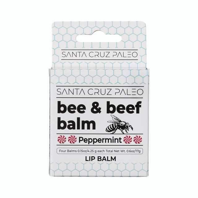 Bálsamo labial Santa Cruz Paleo, sebo de res y cera de abejas alimentadas con pasto
