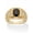 Black Onyx, variant on Men's Emerald-Cut Genuine Garnet or Black Onyx, or Created Blue Sapphire and Diamond Accent Ring in 10k Gold