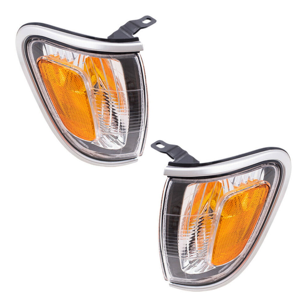 Fits Toyota Tacoma 2001-2004 Parking/Side Marker Light Assembly Pair Driver and Passenger Side Chrome
