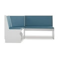 thumbnail image 3 of Riverbay Furniture Transitional Wood Corner Nook Dining Set in Blue, 3 of 17