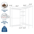 thumbnail image 2 of Heavy Duty Freestanding Garment Rack - 1630 lbs Capacity Clothes Organizer - 4 Hanging Rods & Adjustable Shelves - Portable Metal Wardrobe Closet System  - 3 Combinations (2x3x2 Floors), 2 of 7