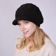 thumbnail image 2 of Gorro ZHAOCHENG de Lana de Punto para Mujer de Invierno Negro, 2 of 5