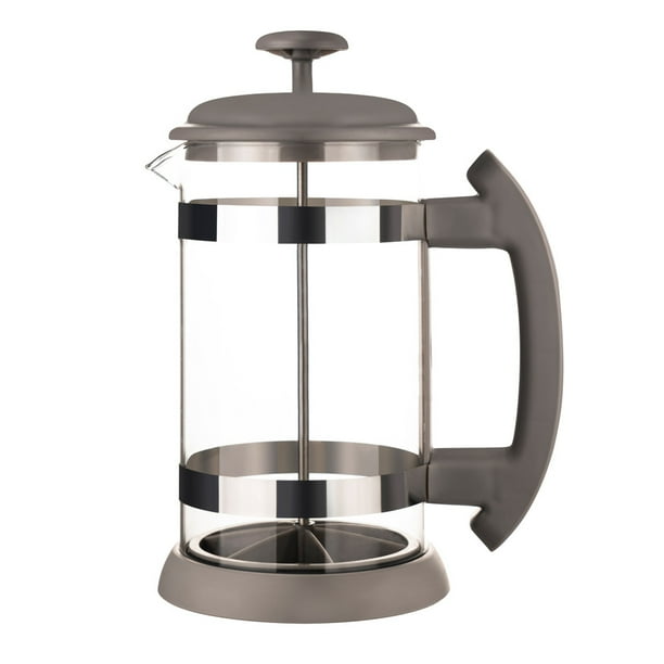 Cafetera de acero inoxidable con prensa francesa de vidrio, cafetera, tetera francesa, filtro de prensa, taza de filtro