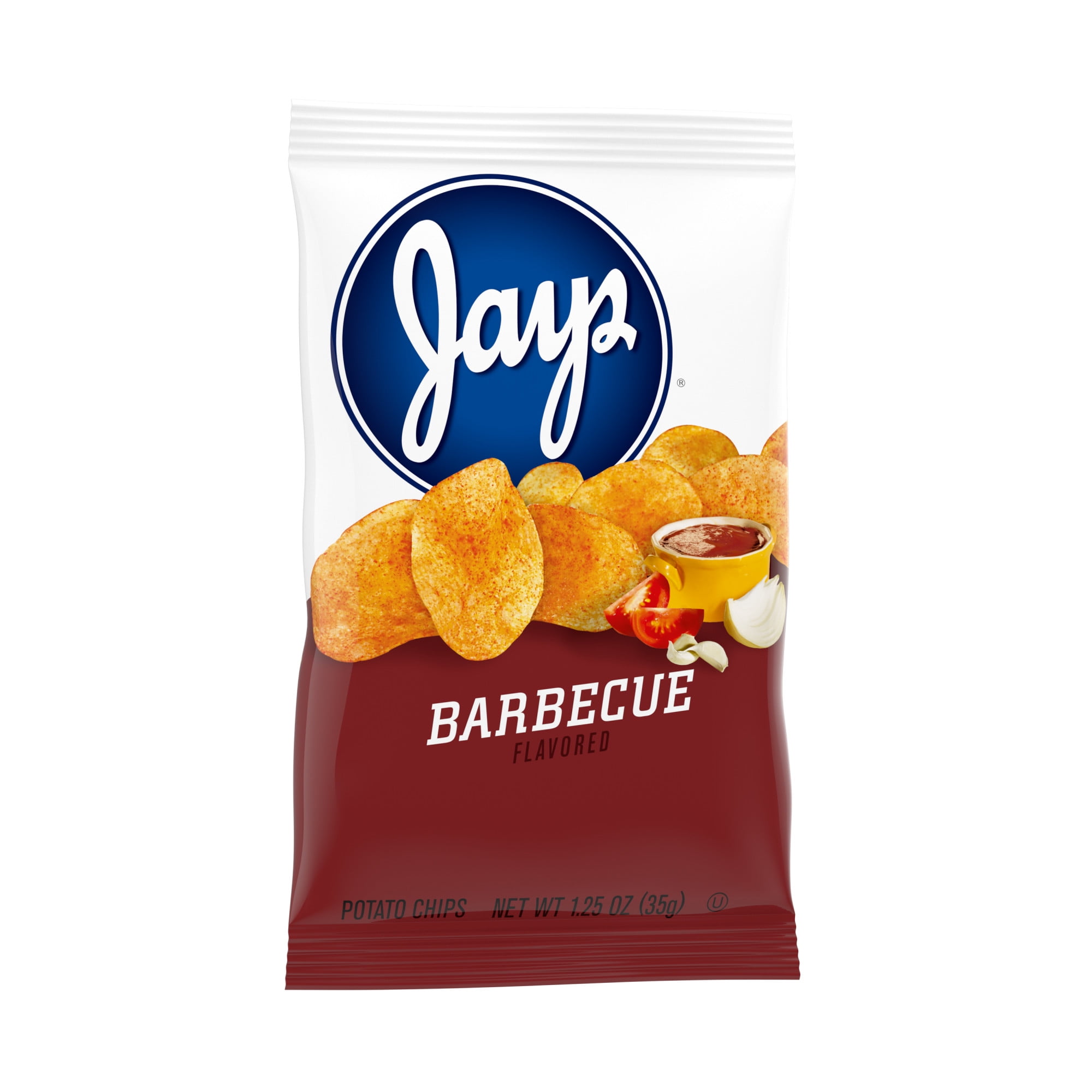 Jays Potato Chips BBQ 1.25 oz Snack Bag Walmart