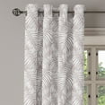 thumbnail image 2 of Ambesonne Leaves Grommet Curtain, Warm Taupe Leaf Botanical, 50"x63", Warm Taupe White, 2 of 5