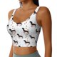 thumbnail image 2 of Fotbe Dachshund Dog Sujetador Deportivo Largo sin Aros para Mujer con Almohadillas y Soporte Medio, Transpirable y Absorbente, Camiseta Tipo Chaleco o Tank Top-Large, 2 of 8
