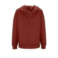 thumbnail image 7 of Womens Baggy Hoodies Plain Pullover Textured Casual Long Sleeve Hooded Sweatshirt Fall Winter Tops with Pocket (2XL, Brown), 7 of 7