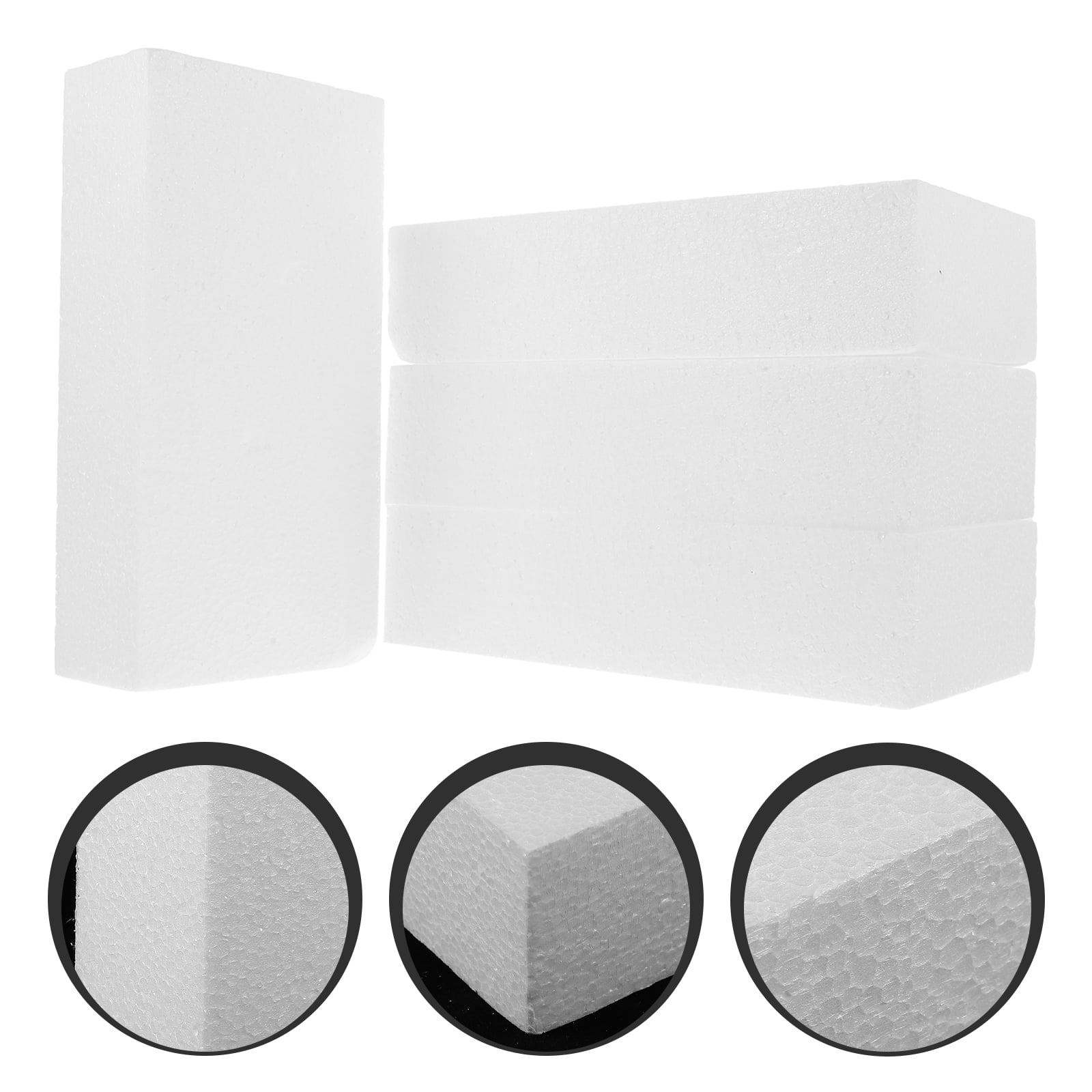 Nicehomfit 4Pcs Craft Foam Blocks White for DIY Painting Sculpting and Party Decorations
