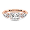 thumbnail image 4 of IGI Certified 3 Carat Cushion Shape Lab Grown Diamond Engagement Ring | 14K Rose Gold | Josephine Four Prong Side Stone Diamond Ring | FG-VS1-VS2 Quality Friendly Diamonds, 4 of 6