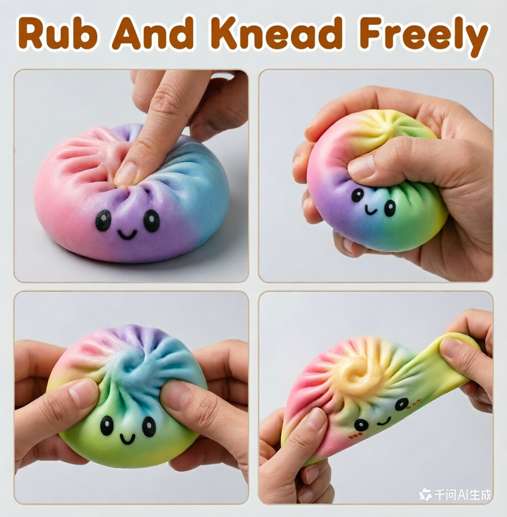 Glitter Dumpling Squishy Box Bulk,4Inch Surprise Dumpling Squishy Stress Ball,Squishy Bun,Random 14 Colors Mystery Gift Box for Adult Classroom Prizes Party Favor (Random-2pcs)