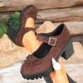 thumbnail image 5 of Coffee Women Comfortable Coffee High Heeled Shoes Plus Size Bow Heel For Spring Summer 2026, 5 of 9