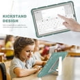 thumbnail image 5 of Shockproof Case for Samsung Galaxy Tab S7 FE 5G SM-T730/Galaxy Tab S7+ Plus SM-T970 12.4", Kids Friendly Heavy Duty Rugged Hybrid Protective Tablet Cover with Kickstand, Emerald Green, 5 of 8