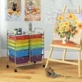 thumbnail image 2 of Topbuy 12-Drawers Rolling Storage Cart with Organizer Top Multi Color, 2 of 9