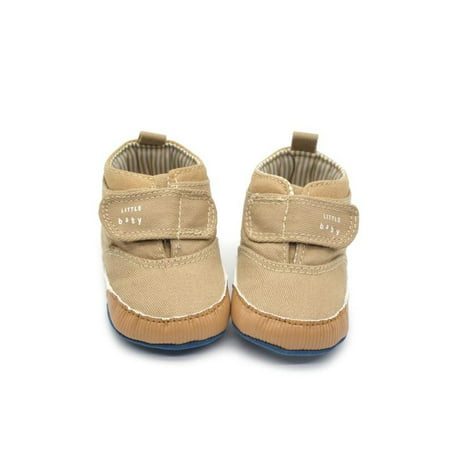 Infant Toddler Baby Boys Soft Sole Crib Shoes Casual High Canvas Sneaker (Best Shoes To Wear With Khakis)